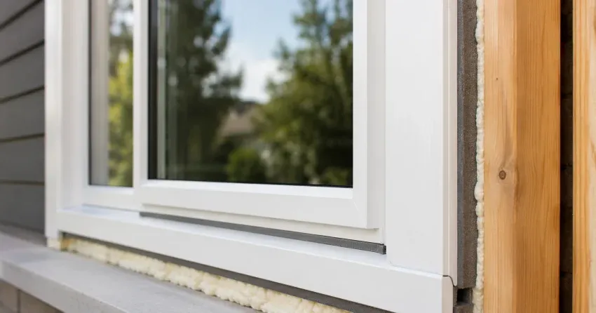 technician installing fiberglass window frame in Tottenham home