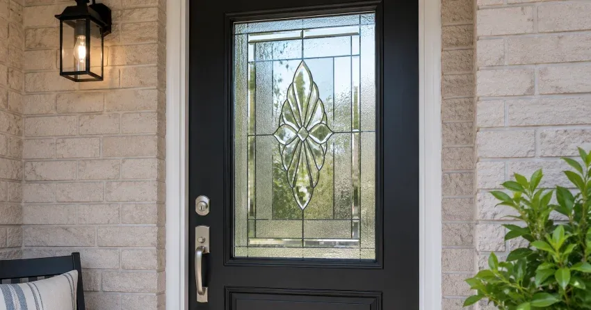 technician replacing a cracked decorative glass panel in Tottenham