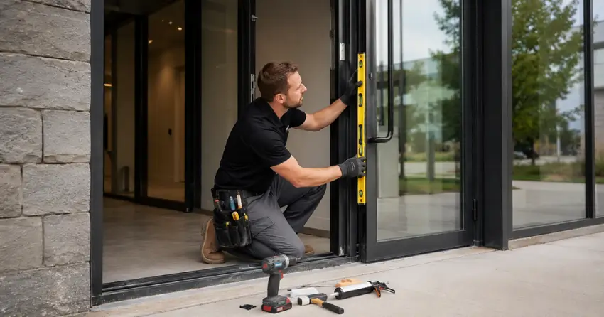commercial glass door frame installation Tottenham